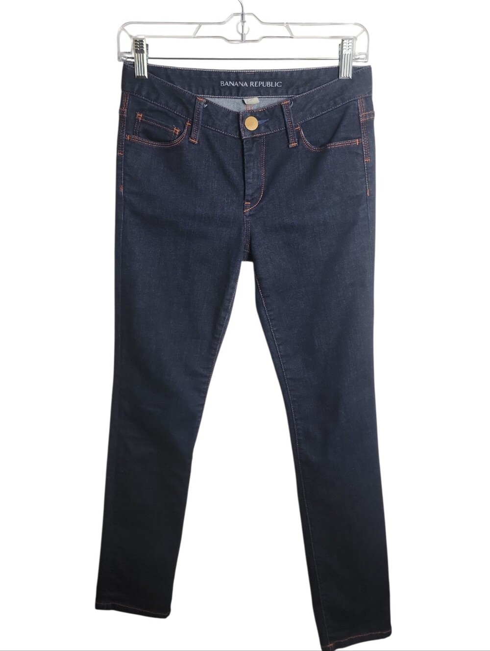Banana Republic wonen's skinny jeans size 25 petite low rise stretch denim